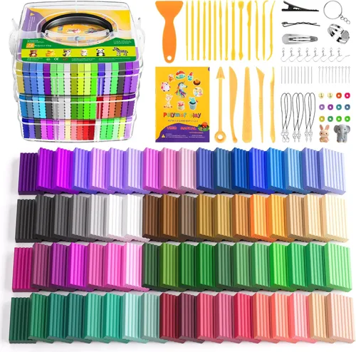 Miniatura 11 de ARTpar Kit de arcilla polimérica de 50 colores, arcilla para modelar con herramientas de esculpir para principiantes, arcilla modeladora para 20.5 in