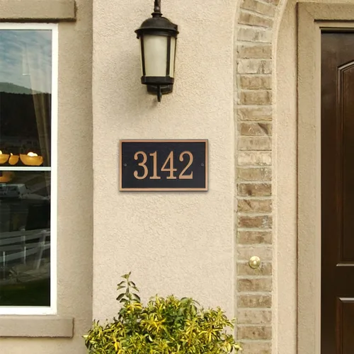 Miniatura 3 de Placa de dirección hecha a mano – Placa de pared con número de casa (11 x 6.3 pulgadas), letrero de casa personalizado para casa, apartamento
