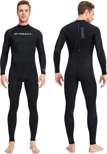Miniatura 4 de Aivtalk Traje de buceo de cuerpo completo para hombre, manga larga, cremallera trasera, traje de neopreno con protección solar UV, refrescante, a