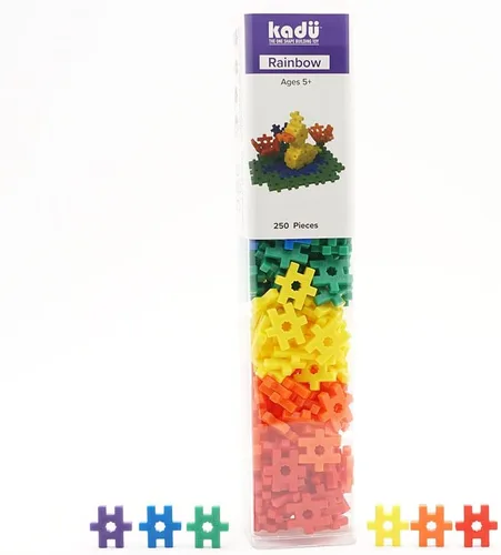 Miniatura 7 de KADU Rainbow - Juego de 250 piezas STEM/STEAM + juguete de construcción, para juegos abiertos + imaginativos a partir de 5 años Arcoír