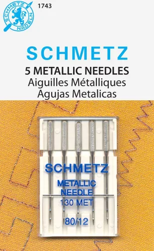 SCHMETZ Agujas metálicas para máquina de coser (130 MET) - Cardadas - Tamaño 80/12
