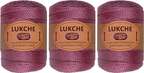 Miniatura 13 de Cordón de macramé de poliéster de 0.059-0.079 in, 3 madejas (3 x 153 yardas), cuerda de macramé 100% polipropileno de alta calidad, bolsa de macramé