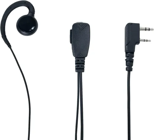 Miniatura 3 de Auriculares giratorios en forma de C MIC PTT compatibles con Baofeng UV-5R BF-888S BF-F8HP UV-82 UV-82HP Kenwood Walkie Talkies Radio bidireccional