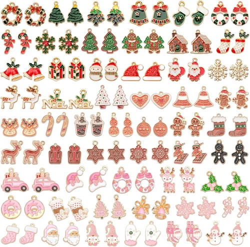 Miniatura 8 de SANNIX 110 piezas 55 pares de dijes de Halloween esmaltados dorados para Halloween, aretes, pulseras, collares, manualidades