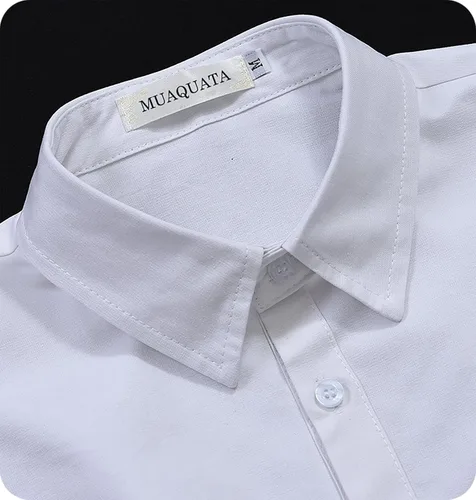 Miniatura 6 de Muaquta Cuello Falso Clásico de Color Sólido Cuello Dickey Desmontable Media Camisa Blusa Cuello Falso Top para Conjuntos de Mujeres Hombres