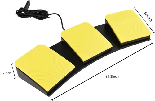 Miniatura 8 de Pedal de pie USB para juegos de PC, interruptor de pie de control óptico, teclado de mouse de mapa de computadora, tecla de combinación de teclas