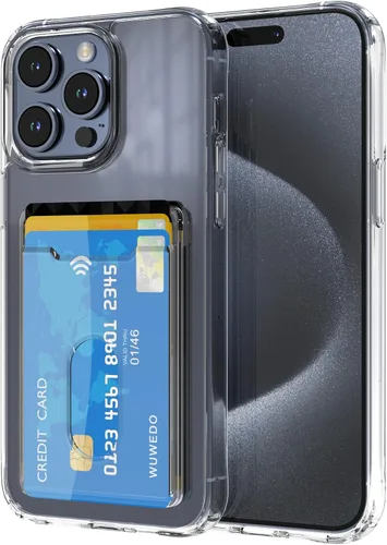 Miniatura 29 de 【Actualización】 Funda tipo cartera transparente para iPhone 13, antiamarilleo, delgada, parachoques de TPU + funda trasera de policarbonato con 2