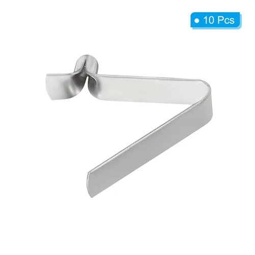 Miniatura 3 de PATIKIL Broches de paleta de kayak de 0.197 x 0.118 in, paquete de 10 clips de acero en forma de V de un solo pasador, clips de resorte, tubo