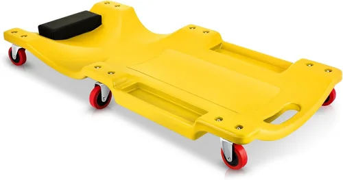 Miniatura 18 de Auto Dynasty Tablilla rodante de 40 pulgadas para reparación mecánica automotriz en el garaje, de perfil bajo, con luz LED y reposacabezas Negro