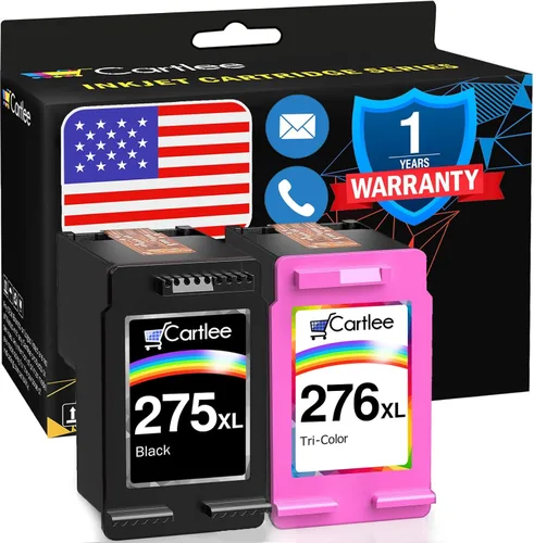 Cartlee Cartuchos de tinta remanufacturados de repuesto para cartuchos de tinta Canon 275 y 276 para Canon 275xl 276 para impresora Pixma TS3522