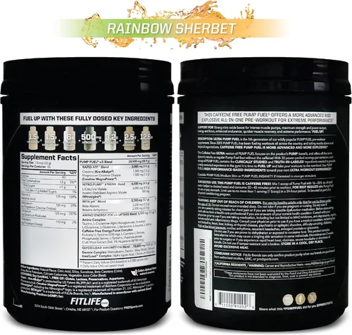 Miniatura 9 de PMD Sports Pump Fuel Ultra Sin Cafeína - Polvo Premium de Preentrenamiento y Bombeo Muscular, Mayor Enfoque, Resistencia y Recuperación, Creatina