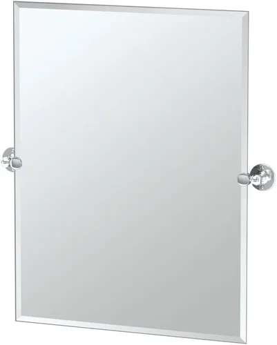 Miniatura 8 de Gatco 4419SM Cafe - Espejo rectangular de pared pequeño, 24 pulgadas de alto x 23.5 pulgadas de ancho, cromado