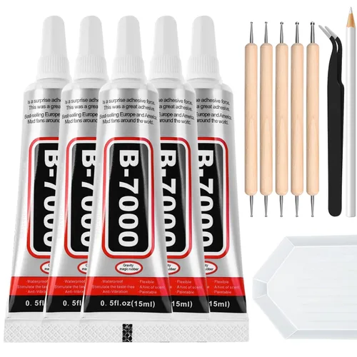 Miniatura 8 de B7000 - Pegamento para cuentas de joyería para hacer joyas, pegamento transparente de cristal 3.7 fl oz B7000+Plus pegamento superadhesivo multiusos