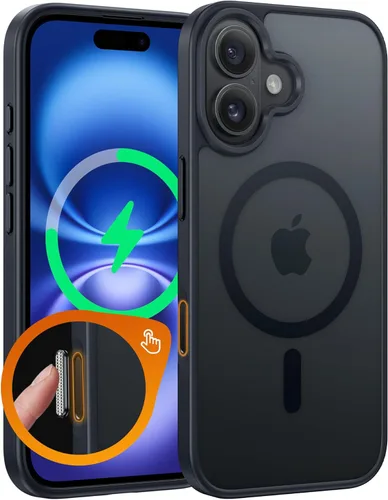 Miniatura 117 de FNTCASE - Funda para iPhone 16 Pro: magnética, mate, translúcida, de grado militar, protectora contra caídas, resistente, fina, duradera y a prueba