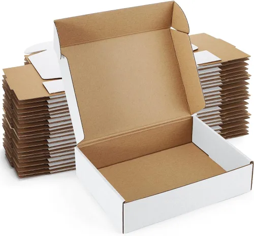 Miniatura 19 de Cajas de Envío de 12x9x3 Pulgadas: Paquete de 22 Cajas de Cartón para Embalaje, Cajas de Envío Blancas para Embalaje de Pequeñas Empresas, Cajas