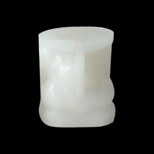 Molde de vela con forma de oso de rosa, moldes de silicona para jabón de oso de amor, molde de resina epoxi para velas de bricolaje, fabricación de