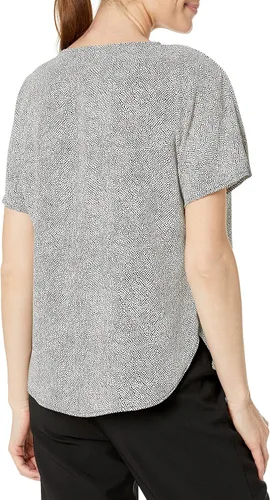 Miniatura 2 de Anne Klein Blusa de manga corta para mujer con escote Bateau