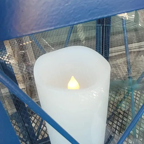 Miniatura 3 de Vela de pilar de 5 pulgadas para exteriores, funciona con pilas, impermeables, sin llama, parpadeantes, con temporizador, pilares eléctricos falsos