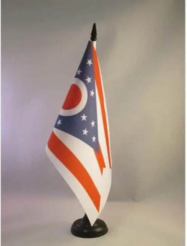 Miniatura 114 de Bandera de mesa de Colorado de 4 x 6 pulgadas, bandera de escritorio del estado de Colorado de EE. UU., 5.9 x 3.9 in, palo y base de plástico negro