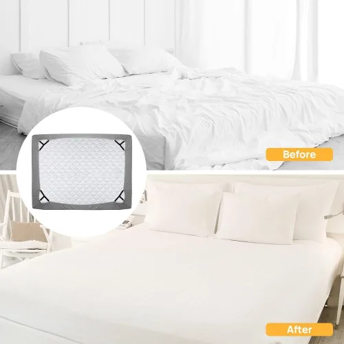 Miniatura 4 de FGY Correas de sábanas ajustables con clips de metal para ropa de cama de mantel