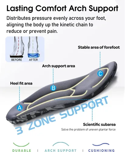 Miniatura 5 de Pantuflas de casa para hombre ajustables con soporte de arco de espuma viscoelástica para interiores y exteriores