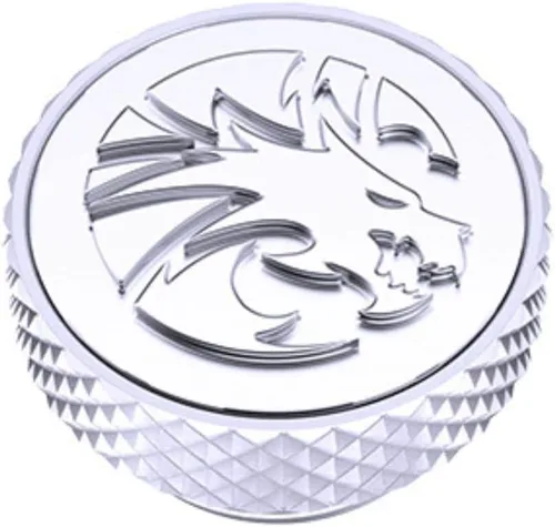 Miniatura 6 de Bykski G 1/4in. Tapón de parada con logotipo de dragón moleteado (B-PD5-DG) - Plata plateado