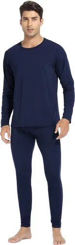 Miniatura 5 de URATOT Conjunto de 2 ropa interior térmica para hombre, con forro polar, ropa interior térmica suave, largo Johns parte superior inferior