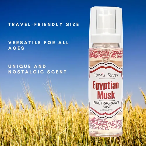 Miniatura 4 de Infinix Egyptian Musk - Niebla de fragancia fina, 2 onzas líquidas, spray corporal para mujeres, perfume suave y duradero para hombres y mujeres