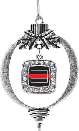 Miniatura 140 de Inspired Silver - Nana púrpura - Adorno de Navidad plateado - Adorno cuadrado para árbol de Navidad con circonita cúbica - Decoración colgante