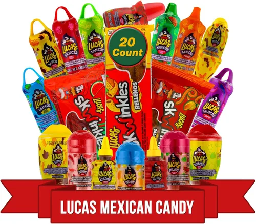 Miniatura 9 de Mezcla de dulces mexicanos Lucas (14 unidades) Variedad de agrios, dulces, picantes, incluye Lucas Skwinkles, Pelucas, Lucas Muecas, Baby Lucas