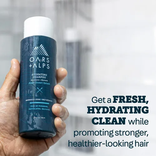 Miniatura 3 de Oars + Alps Juego de champú y acondicionador para el cabello sin sulfato para hombres y mujeres, infundido con extractos de algas y algas, nutritivo