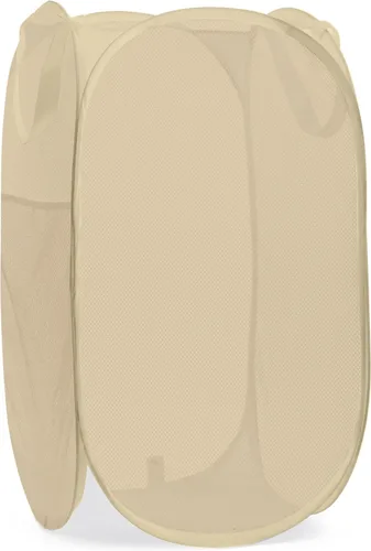Handy Laundry - Cesta de lavandería plegable de malla emergente con abertura ancha y bolsillo lateral - Diseño transpirable, resistente, plegable y