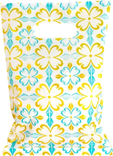 Miniatura 6 de ysmile Pequeña bolsa de compras de plástico negro con asa para pequeñas empresas Bolsa de plástico de mercancía troquelada bolsa de polietileno 100