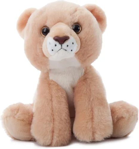 Miniatura 2 de The Petting Zoo Peluche de leona, regalos para niños, animales salvajes del zoológico Onez, juguete de peluche de leona de 9 pulgadas