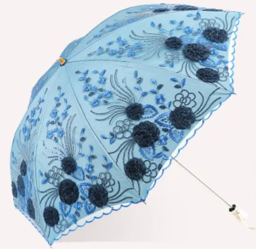 Miniatura 21 de Honeystore - Parasoles de encaje de flores para fiesta de boda, paraguas nupcial de encaje