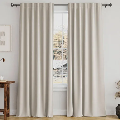 Miniatura 21 de Turquoize Cortinas Opacas para Tratamiento de Ventana con Trabillas Traseras para Sala de Estar/Dormitorio, Tratamientos de Ventana con Aislamiento
