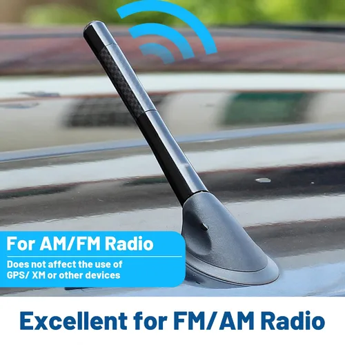 Miniatura 2 de Anina Antena de fibra de carbono de 4.7 pulgadas para Nissan Pathfinder Rogue 350Z 370Z Murano AM FM Radio Stubby 1998-2022 Mástil aéreo