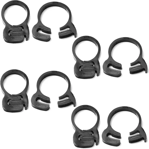 Miniatura 23 de Abrazaderas de manguera de agarre de 0.484-0.559 in de nailon ajustable de plástico resistente rápido doble agarre para fontanería, aplicaciones