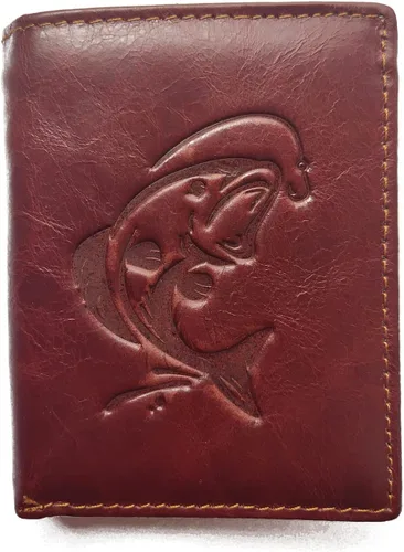 Miniatura 55 de Hombres Cool Eagle Wolf Caballo Totem Cuero Vaca Vertical Cartera Cremallera Multi-tarjeta Titular, Tótem de caballo, Minimalista