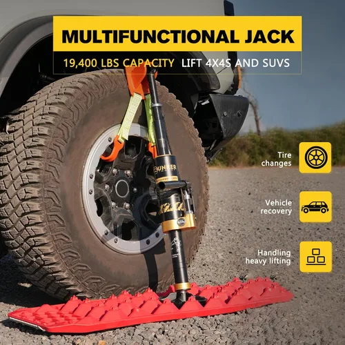 Miniatura 9 de BUNKER INDUST Gato hidráulico portátil de recuperación con compañero de elevación, gato de elevación todoterreno 4x4 para SUV, ATV UTV, capacidad