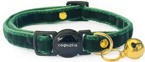 Miniatura 9 de Collares de gato Cognatio de liberación rápida con seguridad, doble terciopelo con campana, disponibles en varios colores, perfectos para tu gatito