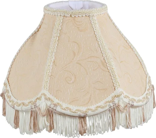 Miniatura 13 de Aspen Creative 55001 - Pantalla de lámpara de cúpula festoneada cosida a mano con flecos UNO en Biscotti Beige, 4 pulgadas superior x 10 pulgadas
