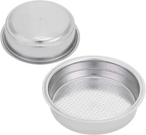 Miniatura 9 de Cesta de filtro de café ultrafina de acero inoxidable de doble capa, filtro poroso presurizado de 2.008 in, accesorios de repuesto para cafetera
