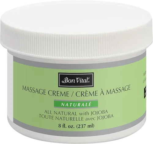 Bon Vital' Naturale Crema de masaje, crema de terapia de masaje profesional con ingredientes naturales para un masaje respetuoso con el medio