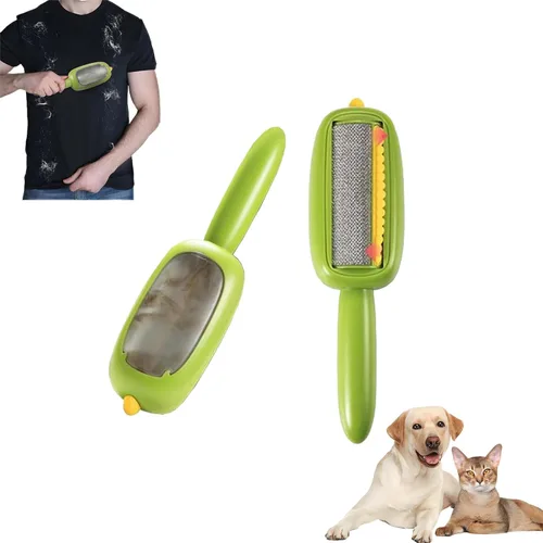 Removedor de pelusas y mascotas, guante de depilación de mascotas, rodillo removedor de pelusas reutilizable para ropa, removedor de pelo de Verde