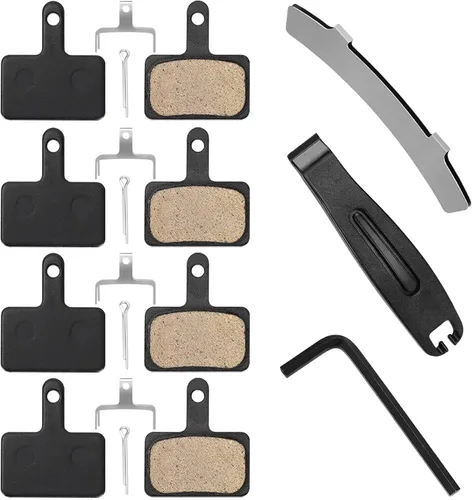 4 pares de pastillas de freno para bicicleta, pastillas de freno para bicicleta con herramientas de instalación compatibles con pastillas de freno