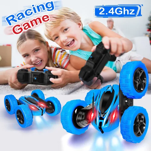 Miniatura 3 de FREE TO FLY Automóvil de control remoto para niños: coches RC de voltereta 360 2.4Ghz, coche de acrobacias giratorio de doble cara para niños de 6 a