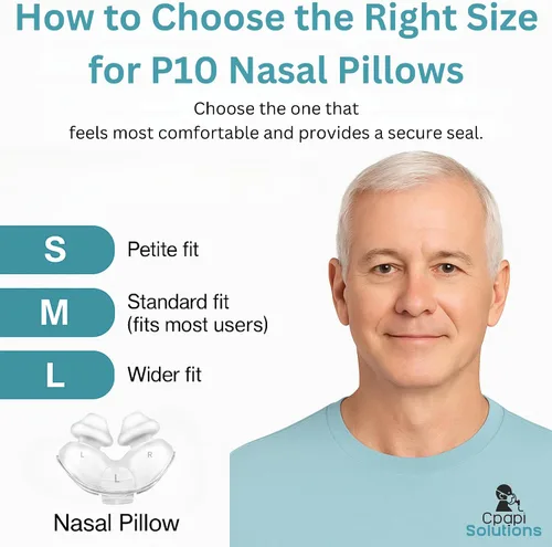 Miniatura 4 de Repuesto CPAP para almohada nasal AirFit P10 mediana y grande diseñada para almohada nasal CPAP, sellado suave y seguro para reducir los puntos