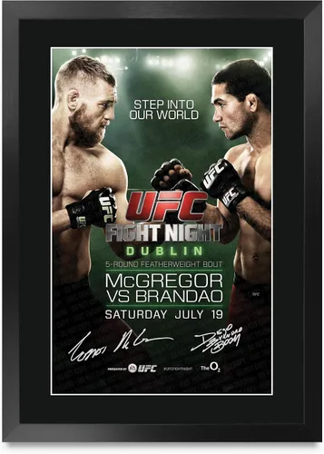 Miniatura 16 de HWC Trading UFC 229 Pelea Khabib Nurmagomedov vs Conor McGregor 40 x 30 cm Regalos con Marco Autógrafo Impreso y Firmado para Fans de Recuerdos