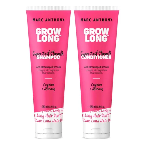 Miniatura 2 de Marc Anthony Set de regalo de champú y acondicionador Grow Long con biotina, acondicionador sin enjuague en aerosol y desenredante, cafeína